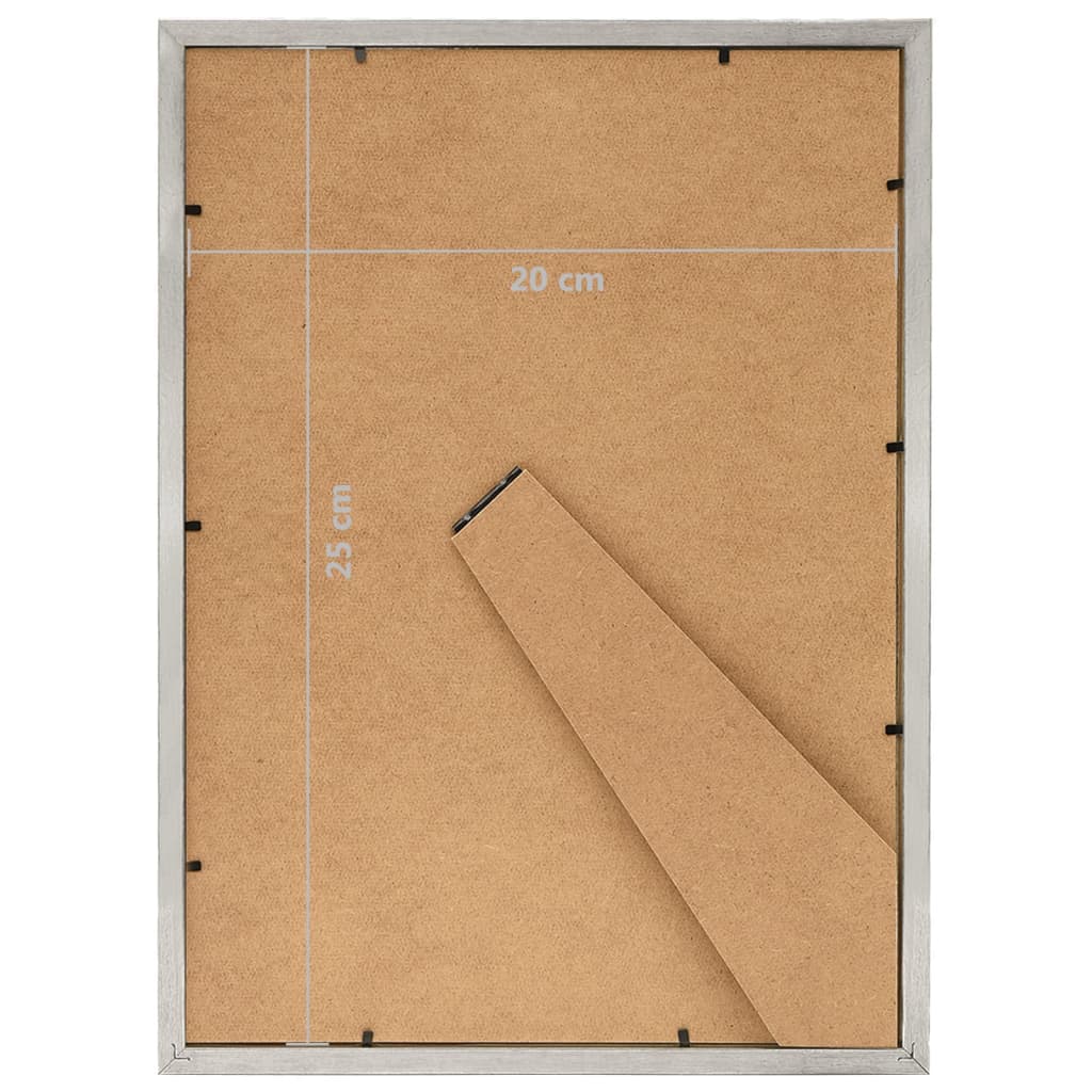 10 db ezüstszínű MDF asztali fényképkeret 20 x 25 cm