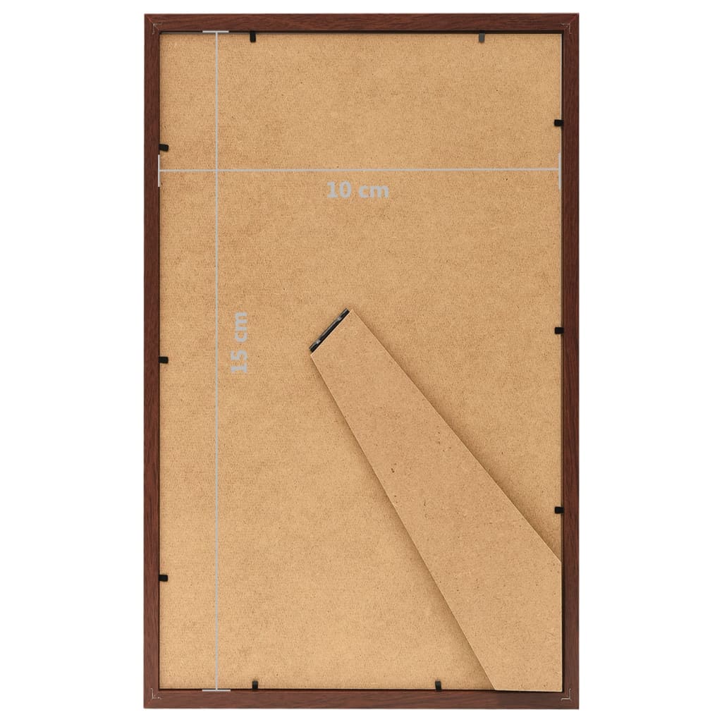10 db barna MDF asztali fényképkeret 10 x 15 cm