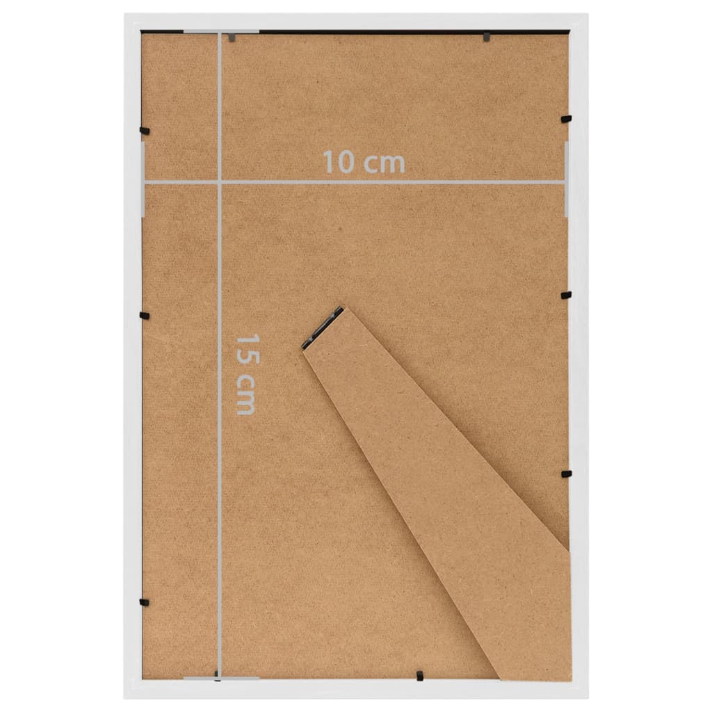 10 db fehér MDF asztali fényképkeret 10 x 15 cm