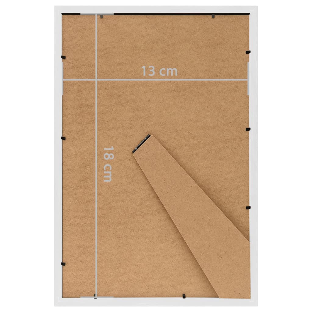 10 db fehér MDF asztali fényképkeret 13 x 18 cm