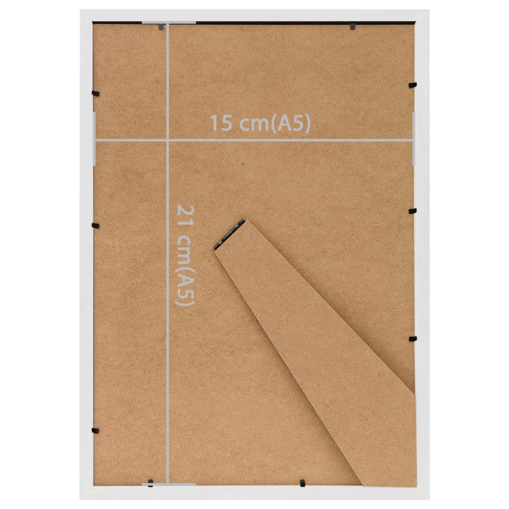 10 db fehér MDF asztali fényképkeret 15 x 21 cm