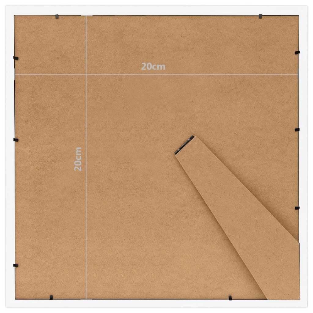 10 db fehér MDF asztali fényképkeret 20 x 20 cm