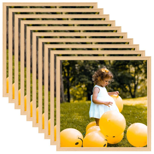 10 db világos tölgyszínű asztali fényképkeret 20 x 20 cm