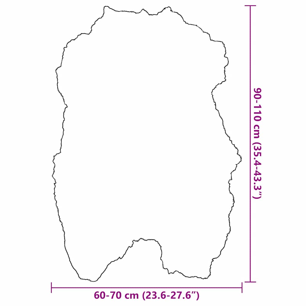 fekete izlandi báránybőr székhuzat 70 x 110 cm