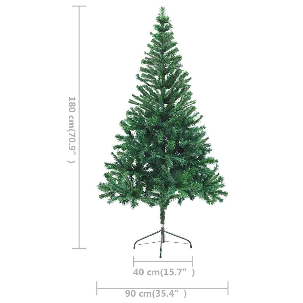 megvilágított műkarácsonyfa 564 ággal gömb szettel 180 cm