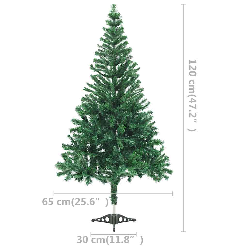 megvilágított műkarácsonyfa 230 ággal gömb szettel 120 cm