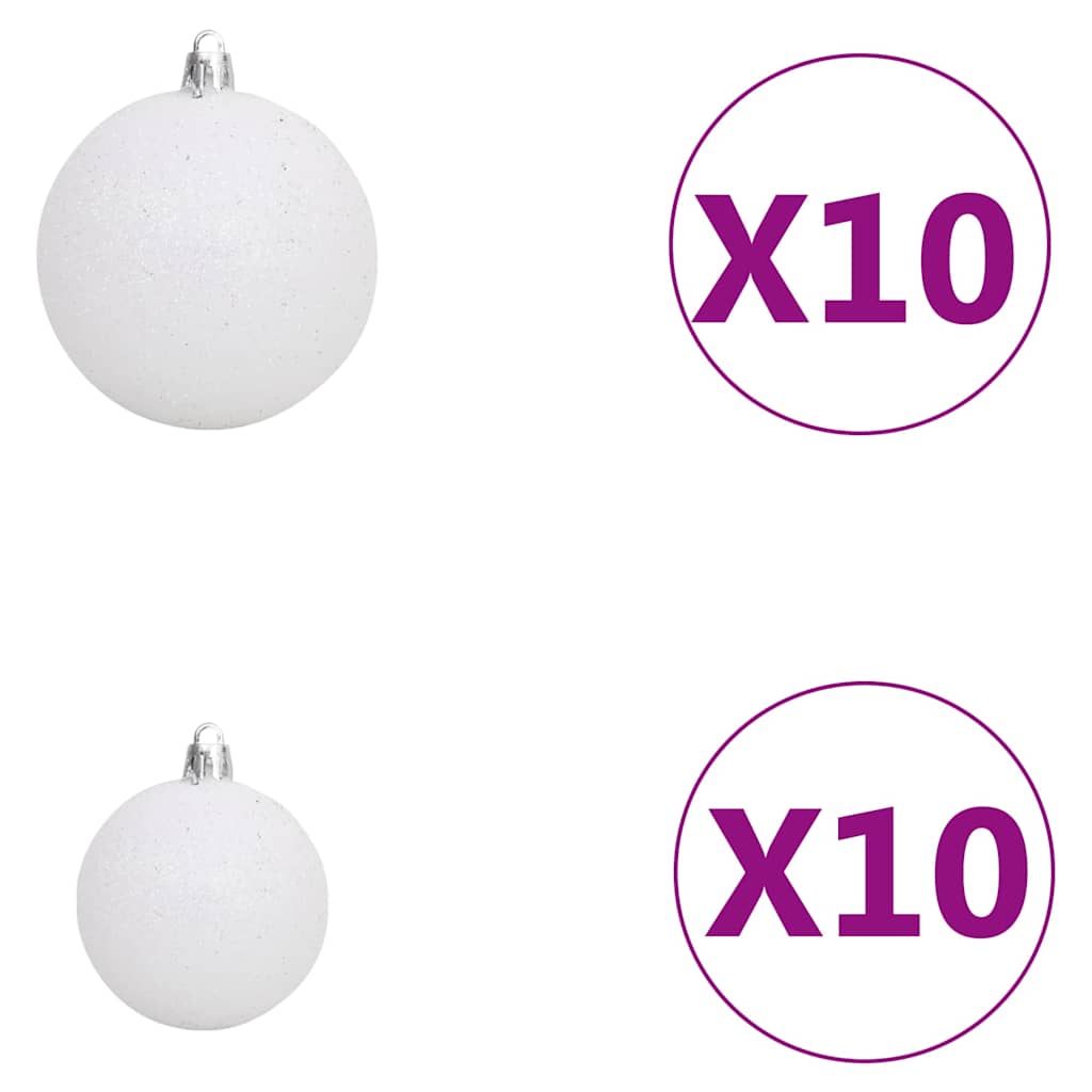 megvilágított műkarácsonyfa 910 ággal gömb szettel 210 cm