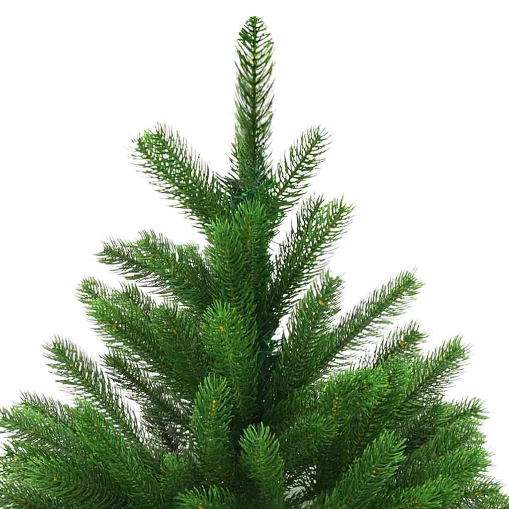 zöld megvilágított műkarácsonyfa gömb szettel 120 cm