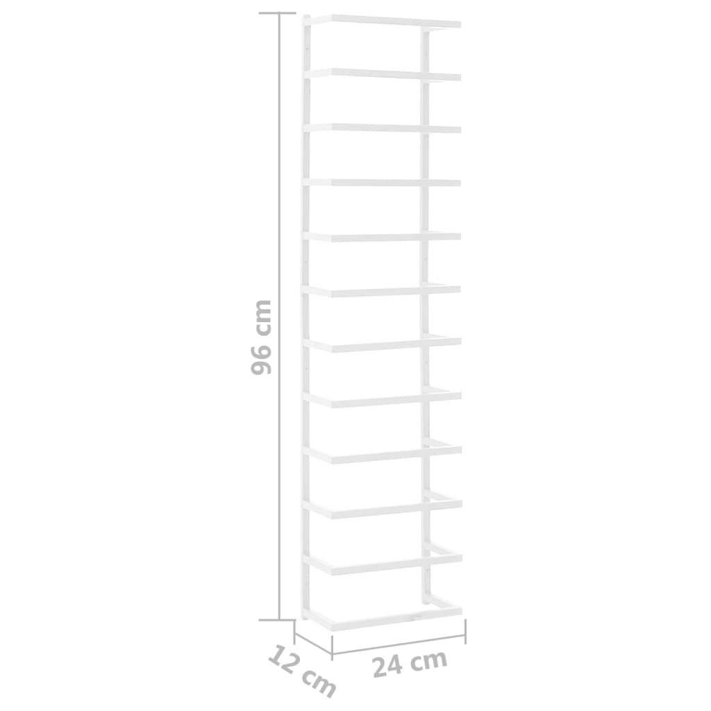 fehér acél törölközőtartó 24 x 12 x 96 cm