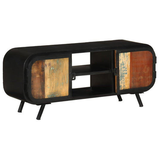 tömör újrahasznosított fa TV-szekrény 110 x 30 x 45 cm