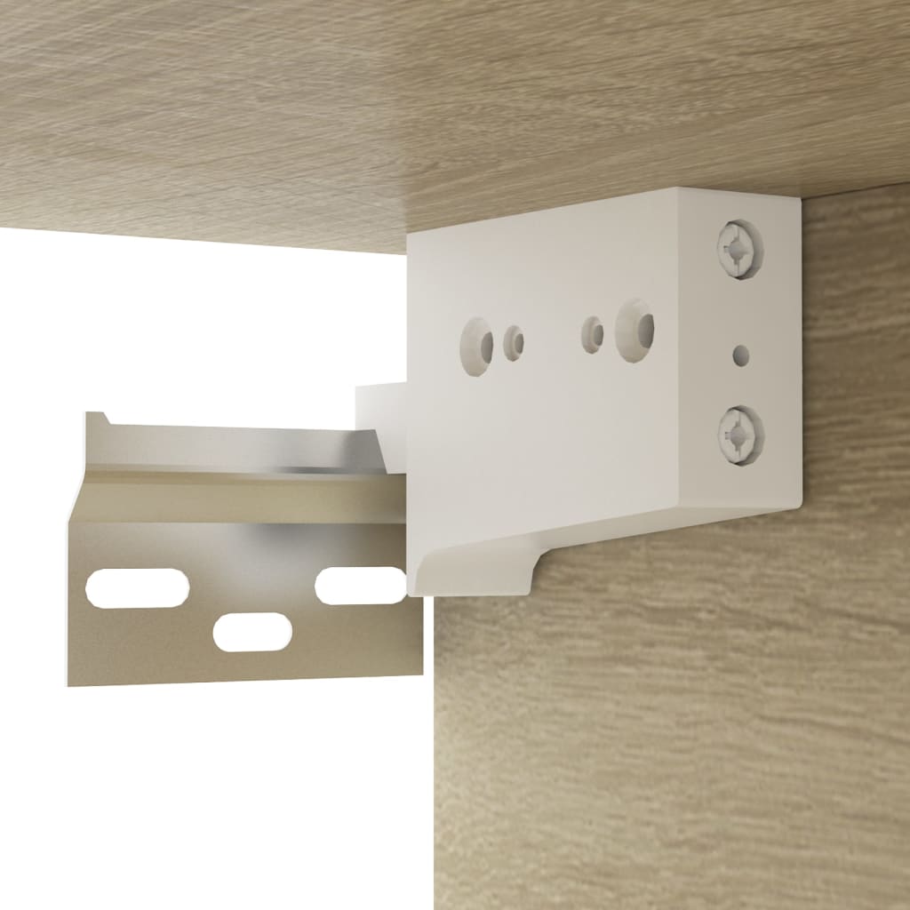 sonoma tölgy színű szerelt fa függő TV-szekrény 100x30x26,5 cm