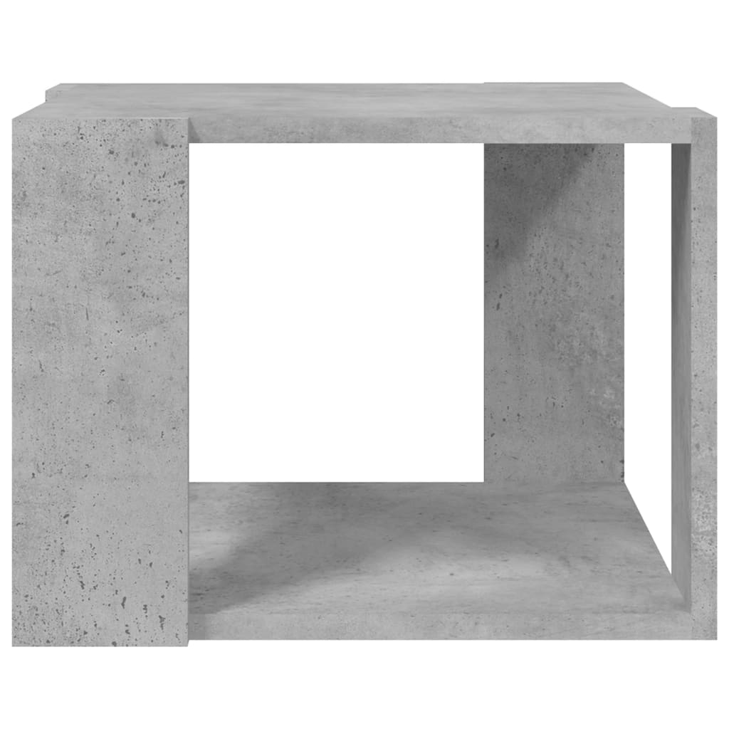 betonszürke szerelt fa dohányzóasztal 40 x 40 x 30 cm