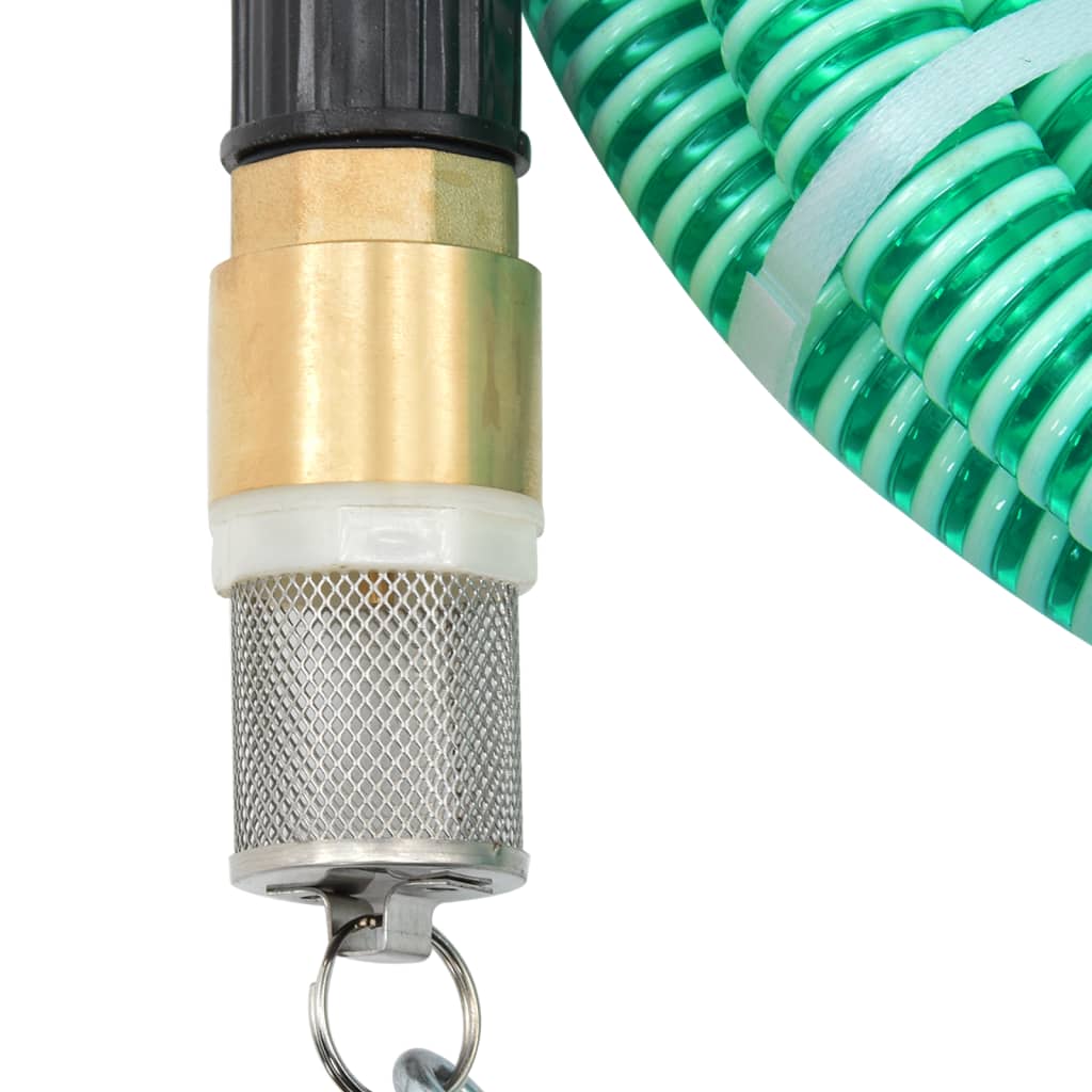 zöld PVC szívótömlő sárgaréz csatlakozókkal 1,1" 3 m