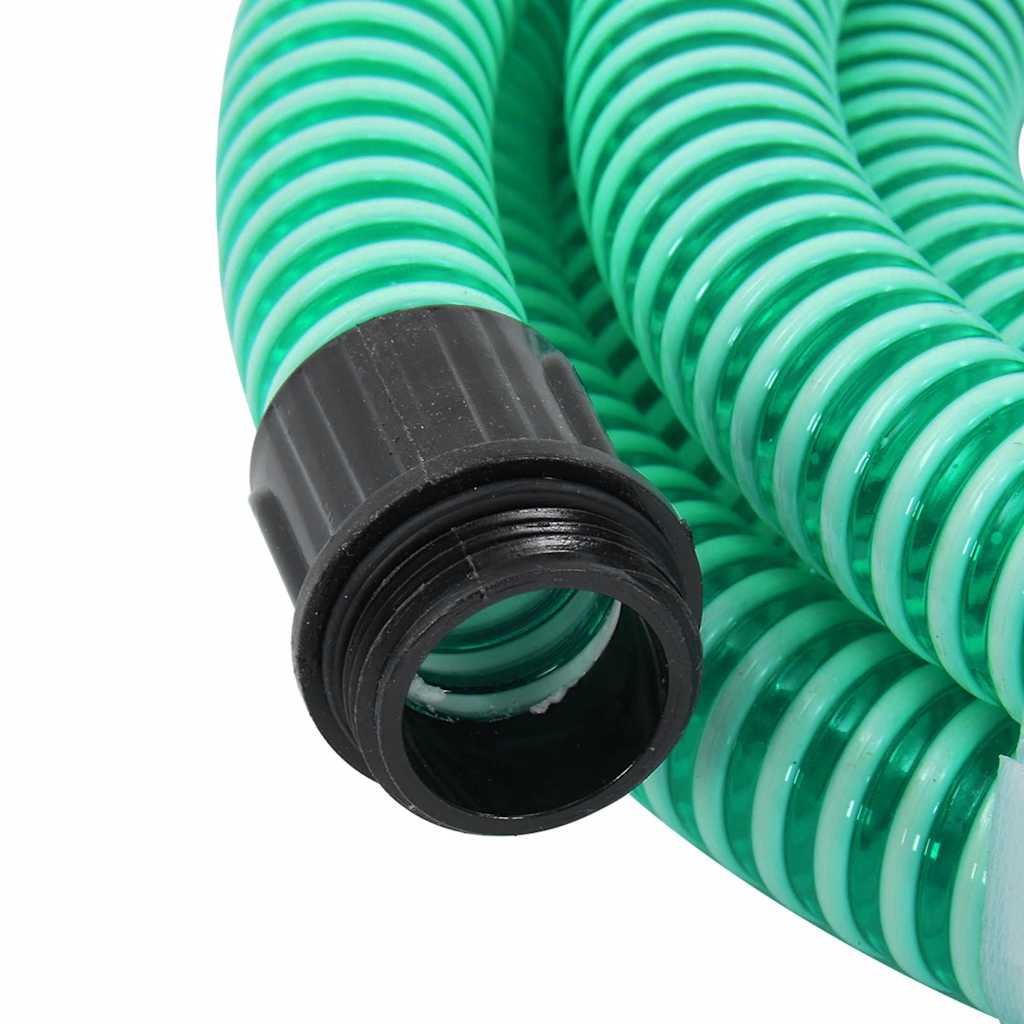 zöld PVC szívótömlő sárgaréz csatlakozókkal 1,1" 10 m