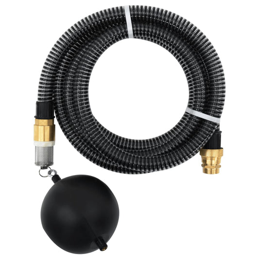 fekete PVC szívótömlő sárgaréz csatlakozókkal 1,1" 3 m