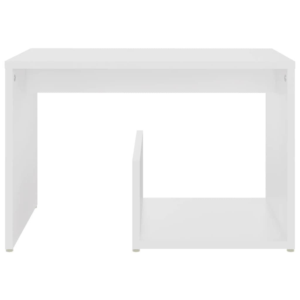 fehér forgácslap kisasztal 59 x 36 x 38 cm
