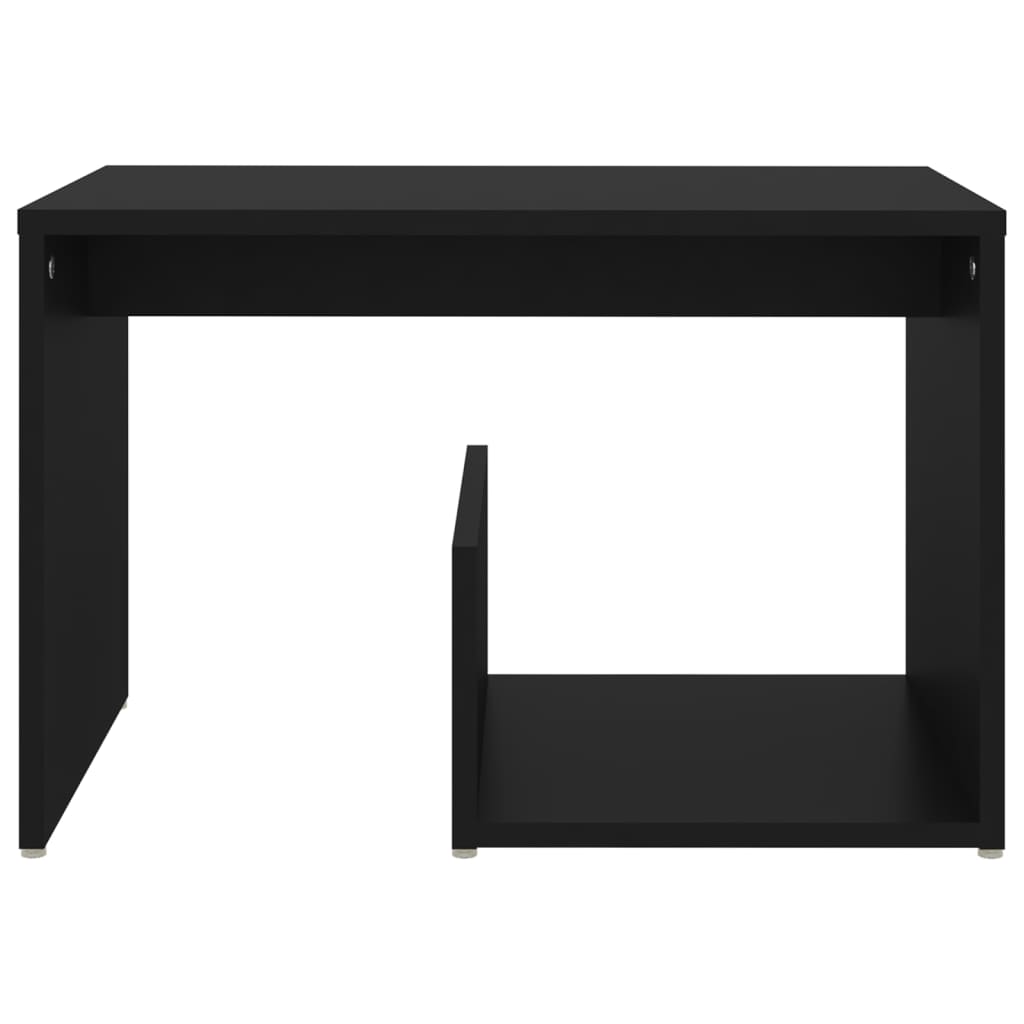 fekete forgácslap kisasztal 59 x 36 x 38 cm