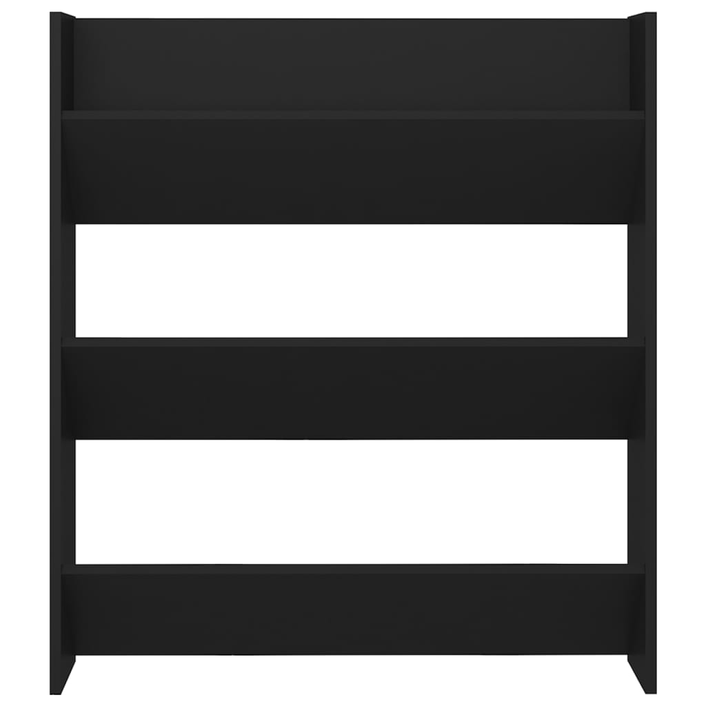 fekete szerelt fa fali cipősszekrény 80 x 18 x 90 cm