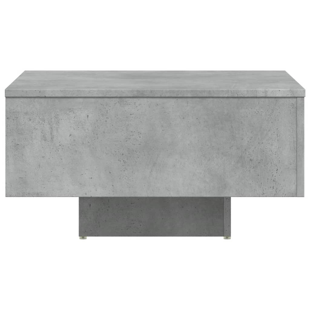betonszürke szerelt fa dohányzóasztal 60 x 60 x 31,5 cm