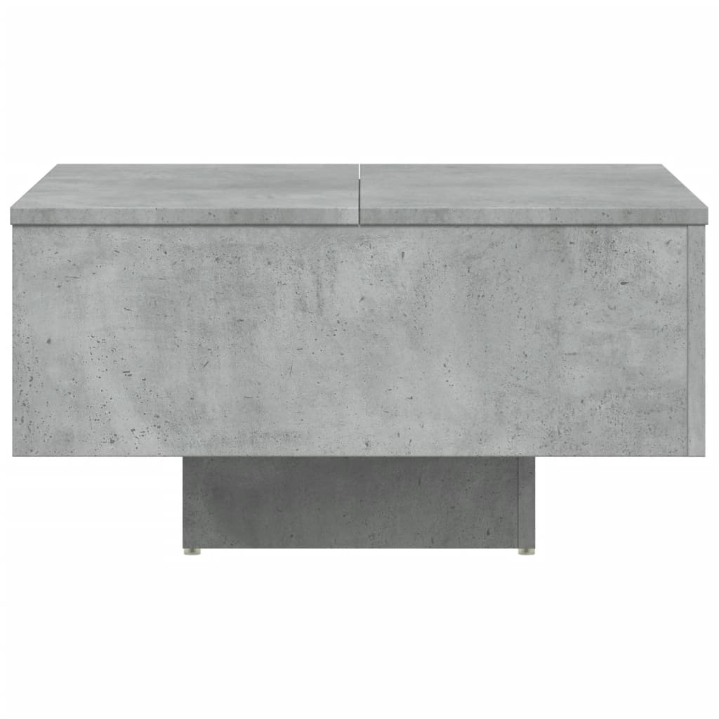 betonszürke szerelt fa dohányzóasztal 60 x 60 x 31,5 cm