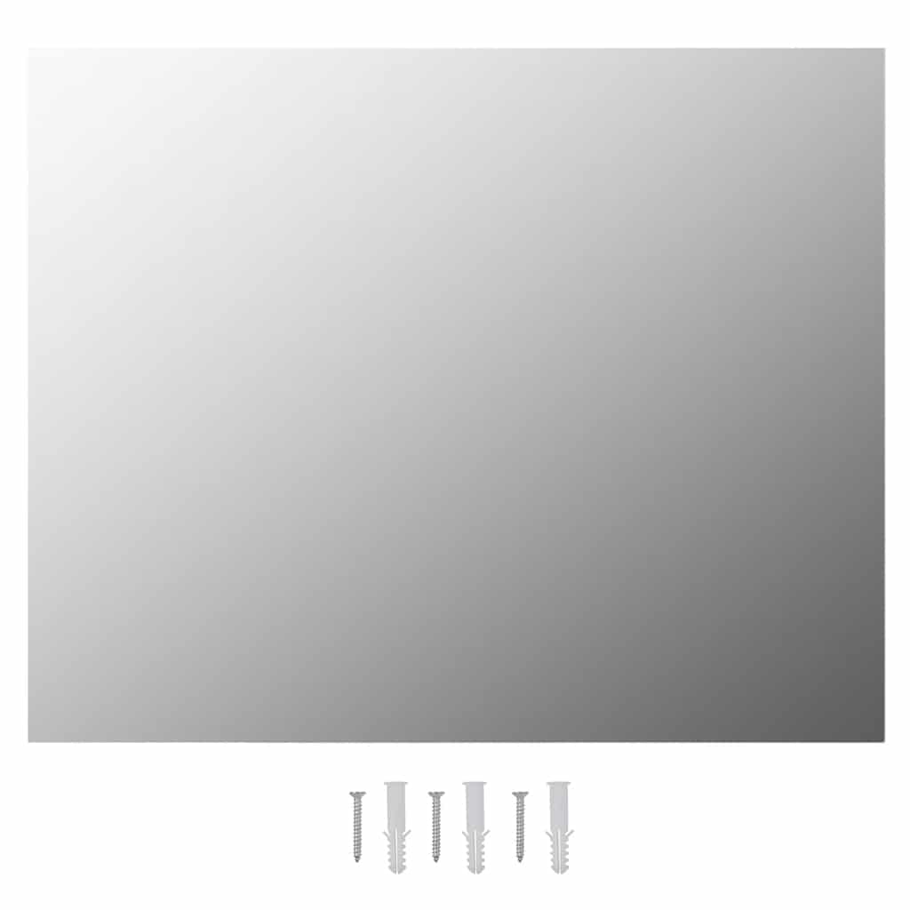 keret nélküli téglalap alakú fali tükör LED-világítással