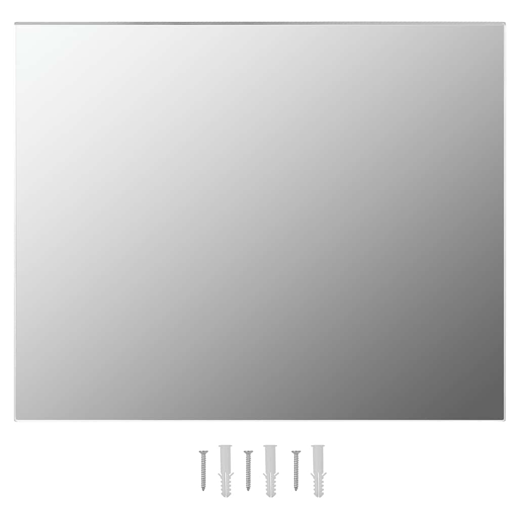 keret nélküli téglalap alakú fali tükör LED-világítással