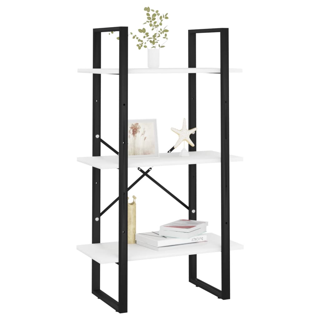 fehér forgácslap tárolópolc 60 x 30 x 105 cm
