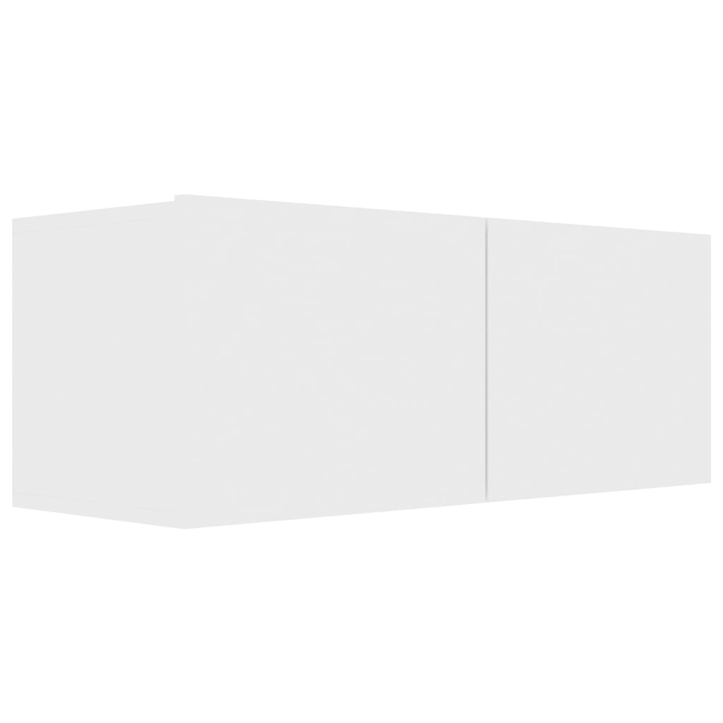 4 db fehér szerelt fa TV-szekrény 80 x 30 x 30 cm