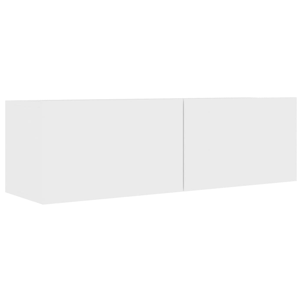 4 db fehér szerelt fa TV-szekrény 100 x 30 x 30 cm