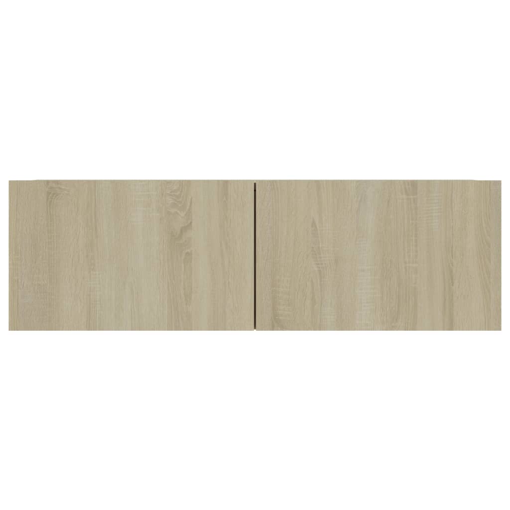 4 db sonoma tölgy színű szerelt fa TV-szekrény 100 x 30 x 30 cm
