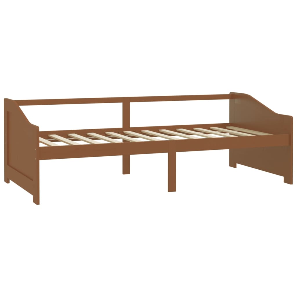 mézbarna 3 személyes tömör fenyőfa kanapéágy 90 x 200 cm
