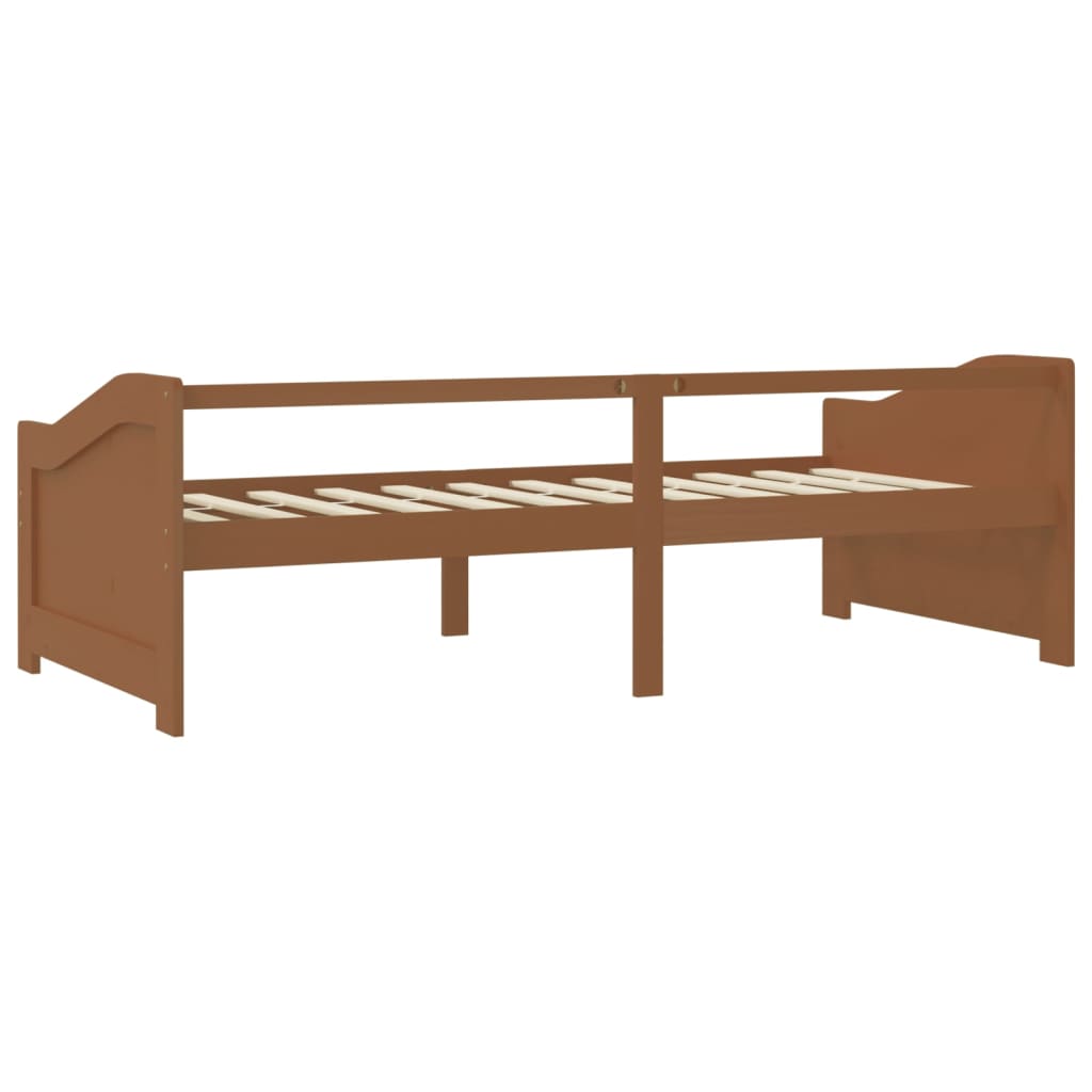 mézbarna 3 személyes tömör fenyőfa kanapéágy 90 x 200 cm