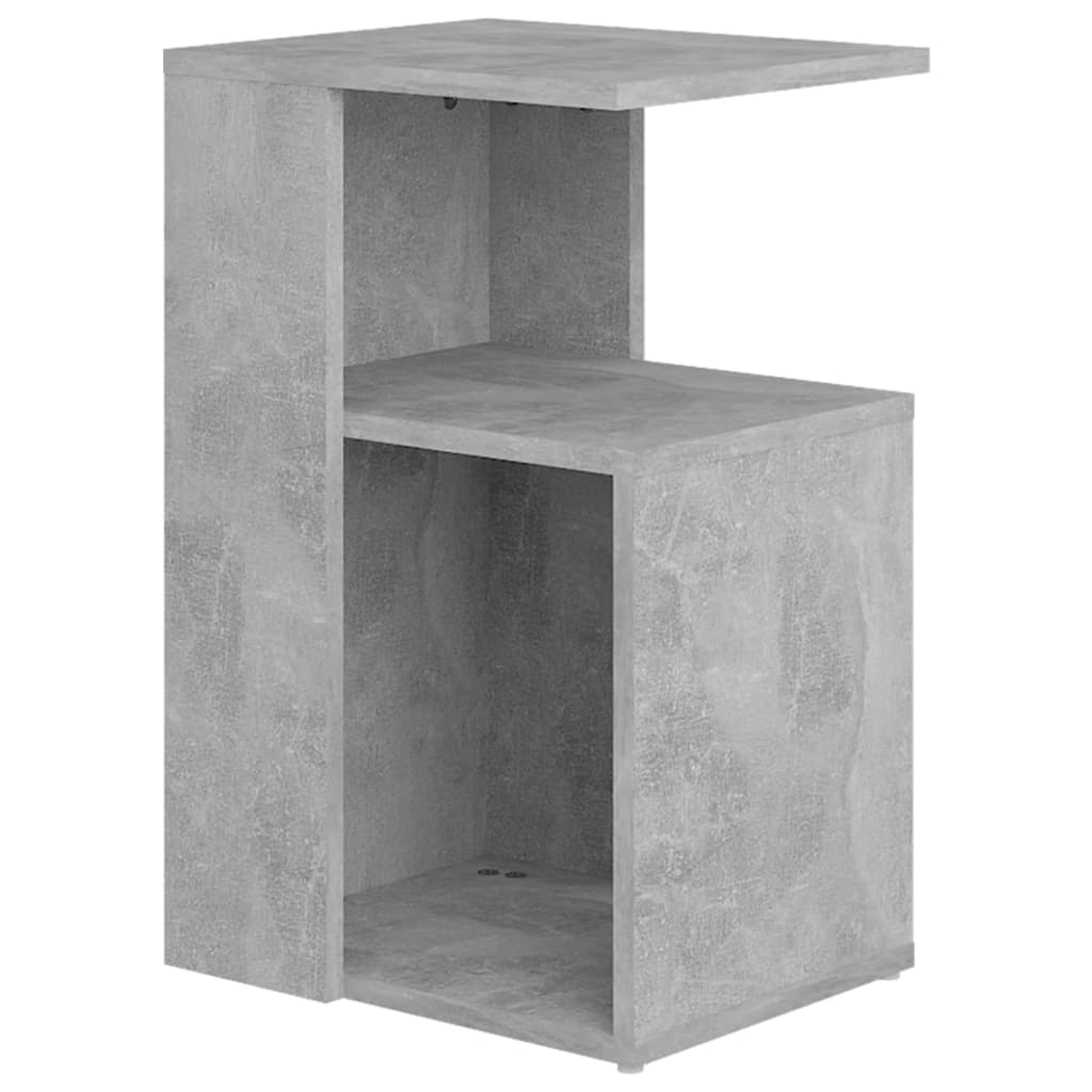 betonszürke szerelt fa kisasztal 36 x 30 x 56 cm