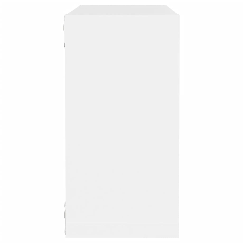 2 db fehér fali kockapolc 30 x 15 x 30 cm