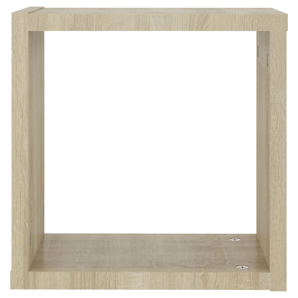 2 db sonoma tölgy színű fali kockapolc 30 x 15 x 30 cm