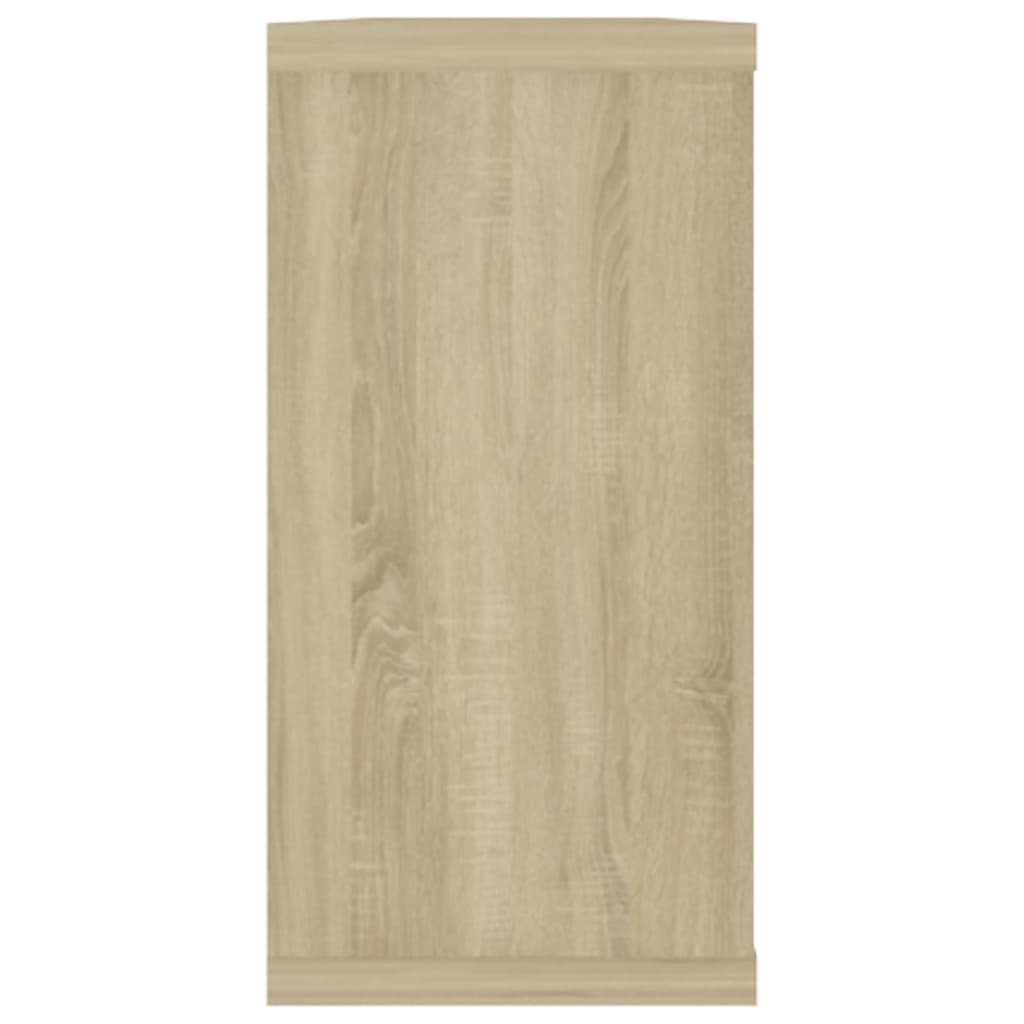 2 db sonoma tölgy színű szerelt fa fali polc 100 x 15 x 30 cm