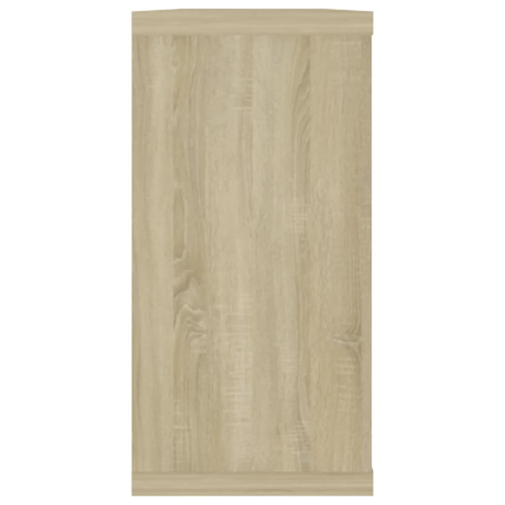 4 db sonoma tölgy színű szerelt fa fali polc 100x15x30 cm