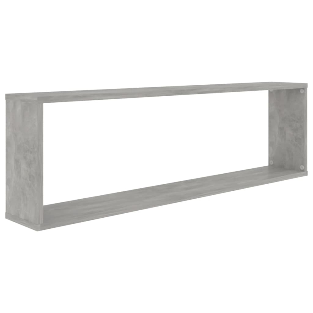 2 db betonszürke szerelt fa fali polc 100 x 15 x 30 cm