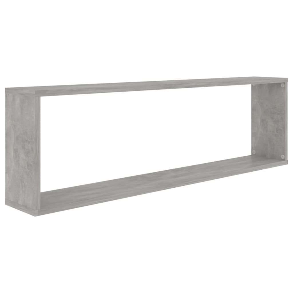 4 db betonszürke szerelt fa fali polc 100 x 15 x 30 cm