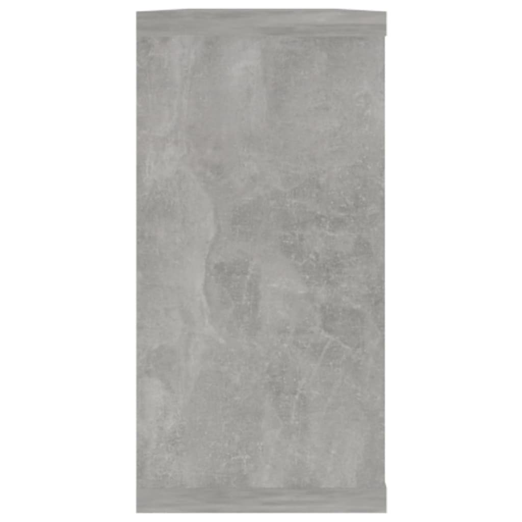 4 db betonszürke szerelt fa fali polc 100 x 15 x 30 cm