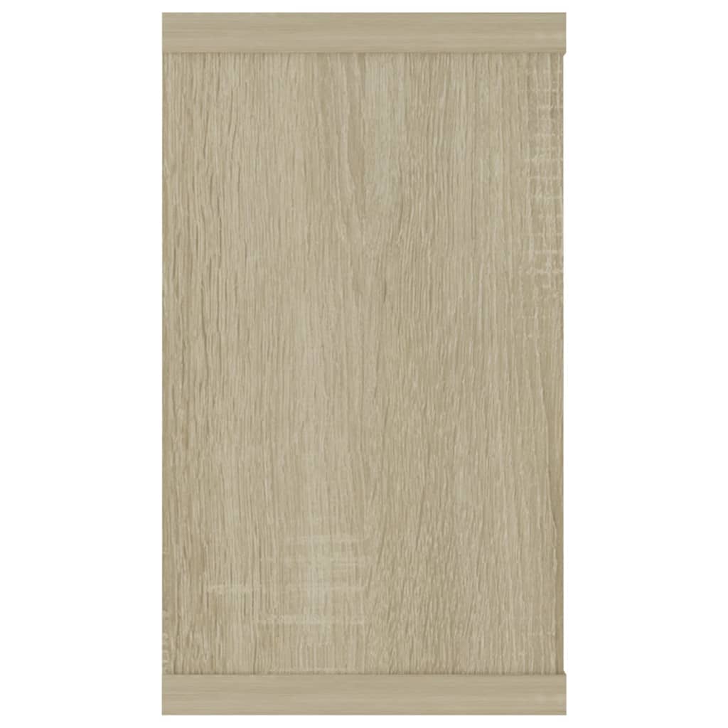 4 db sonoma tölgy színű szerelt fa fali polc 80 x 15 x 26,5 cm