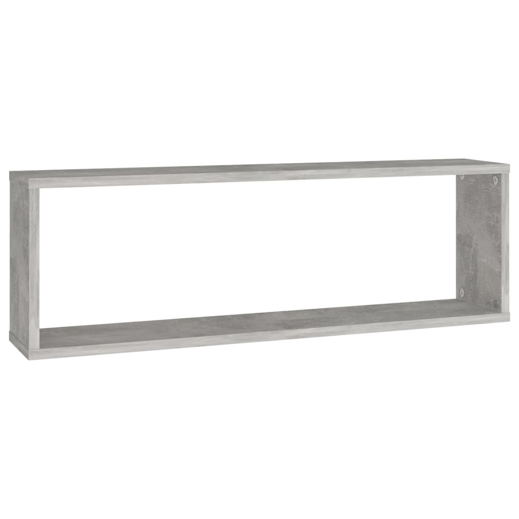 4 db betonszürke szerelt fa fali kockapolc 80 x 15 x 26,5 cm