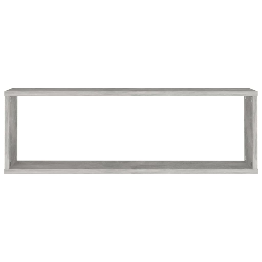4 db betonszürke szerelt fa fali kockapolc 80 x 15 x 26,5 cm