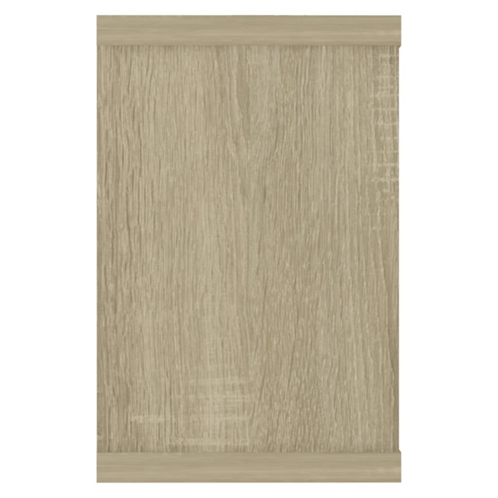 2 db sonoma tölgy szerelt fa négyszögű fali polc 60x15x23 cm