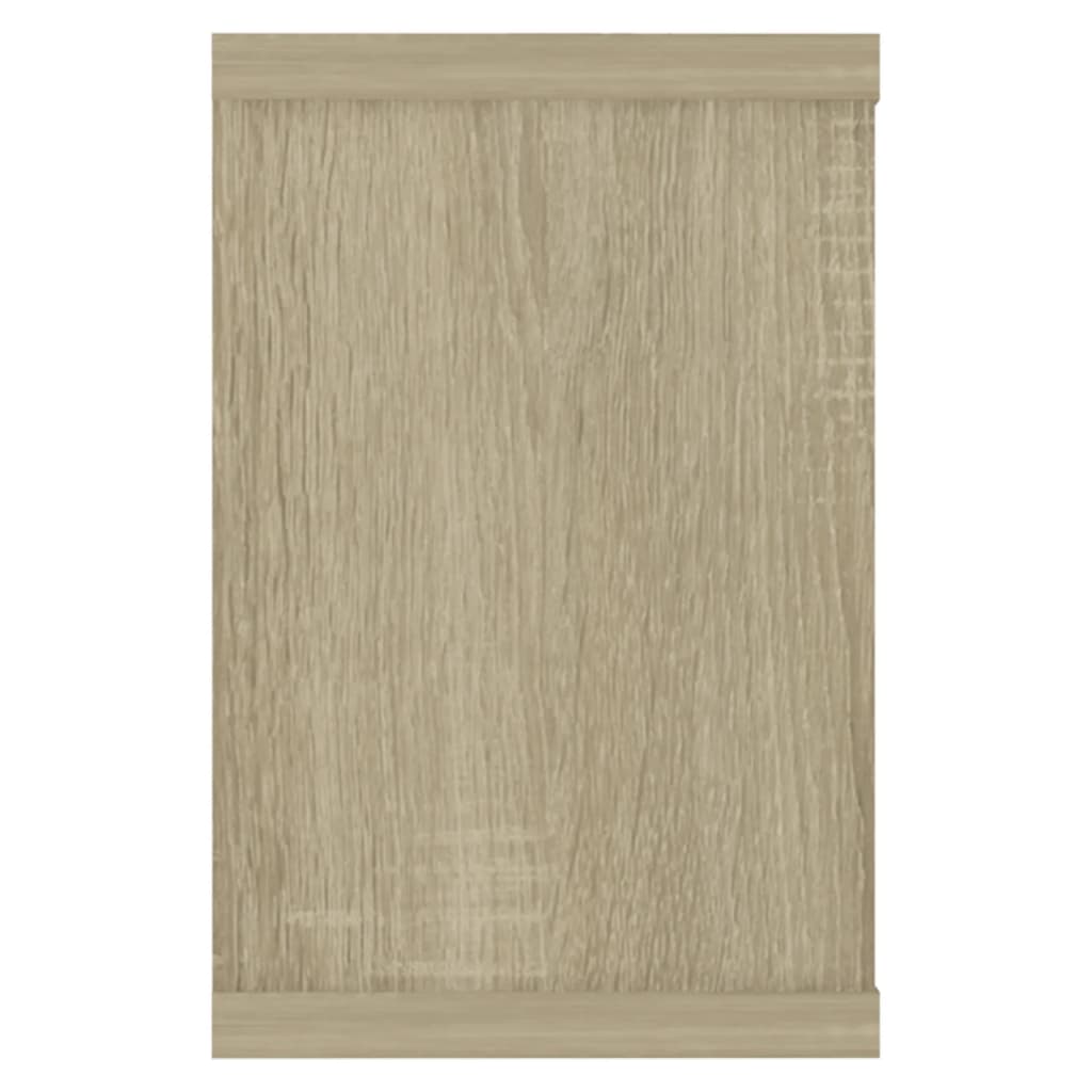 4 db sonoma tölgy szerelt fa négyszögű fali polc 60x15x23cm