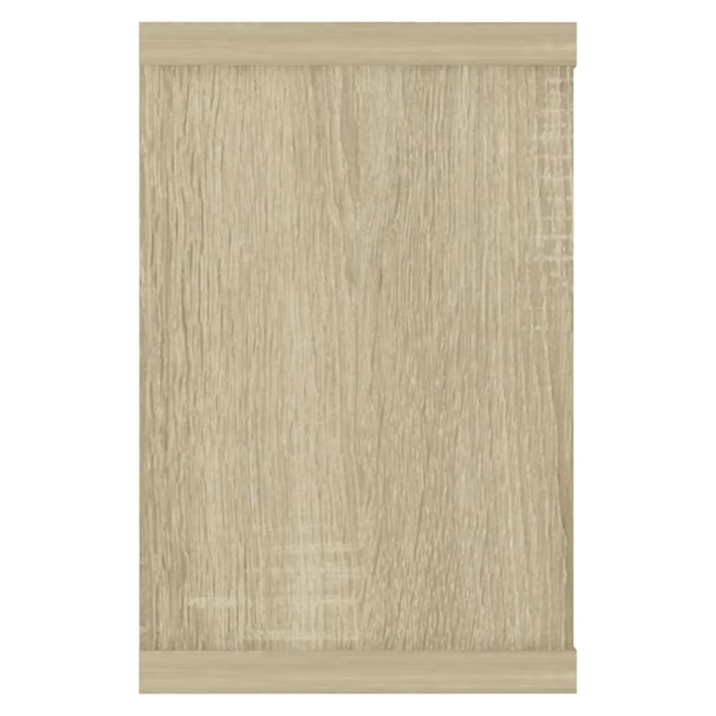 6 db sonoma tölgy szerelt fa négyszögű fali polc 60x15x23cm