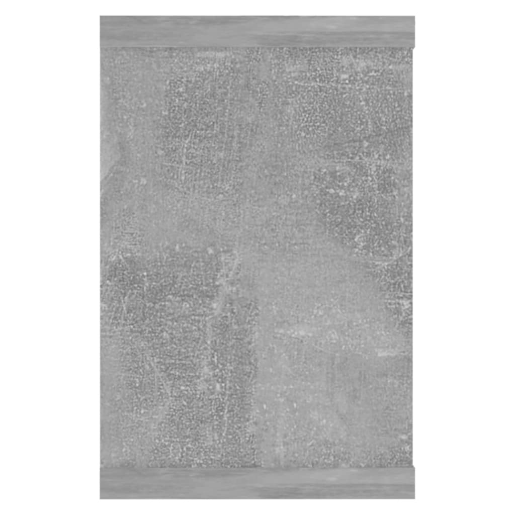 2 db betonszürke szerelt fa négyszögű fali polc 60 x 15 x 23 cm