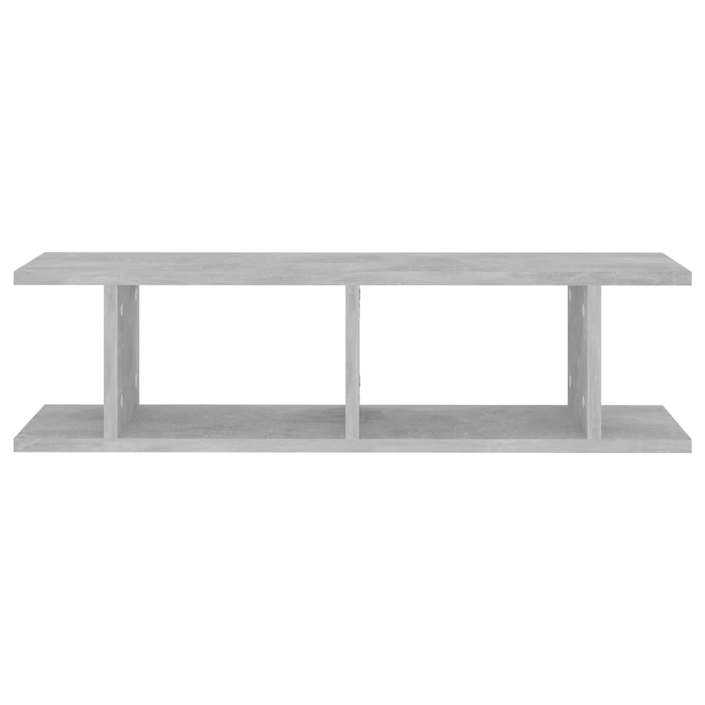 2 db betonszürke szerelt fa fali polc 75 x 18 x 20 cm