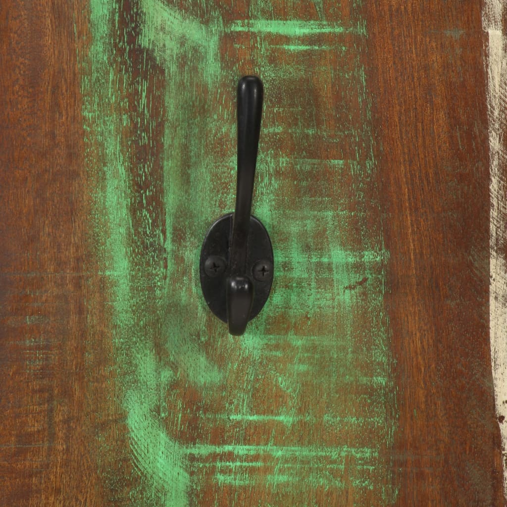 2 db tömör újrahasznosított fa fali fogas 36 x 3 x 110 cm