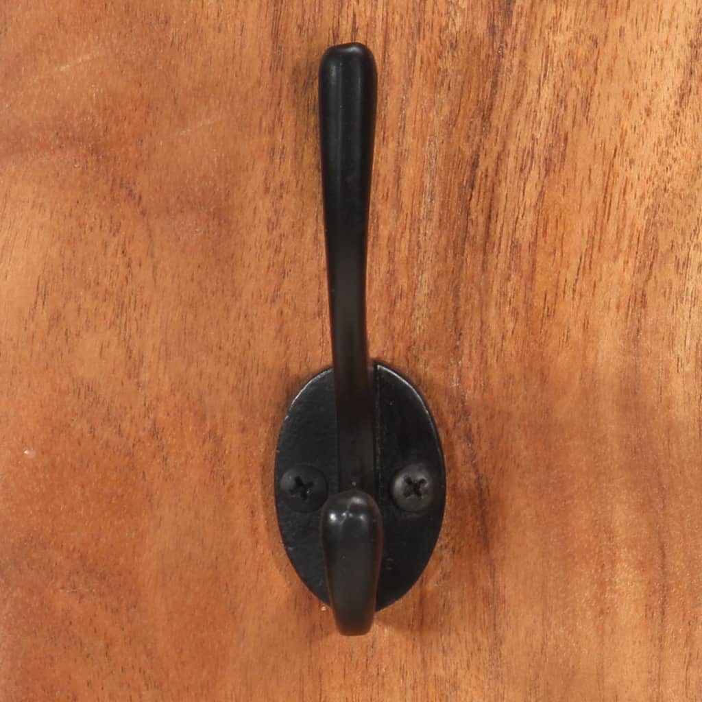 2 db tömör akácfa fali fogas 36 x 3 x 110 cm